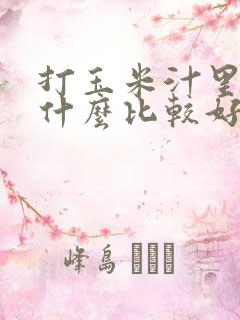 打玉米汁里面放什么比较好喝