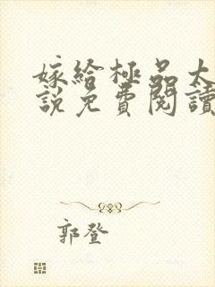 嫁给极品太子小说免费阅读