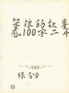 笨狼的故事读后感100字二年级