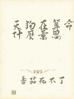 天狗在算命中是什么意思 天狗在算命中是什么意思
