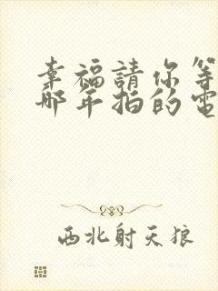 幸福请你等等我哪年拍的电视剧