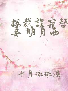 总裁误宠替身甜妻 明月西