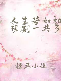 人生若如初见电视剧一共多少集