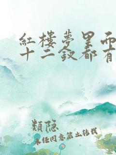 红楼梦里面金陵十二钗都有谁
