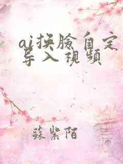 ai换脸自定义导入视频