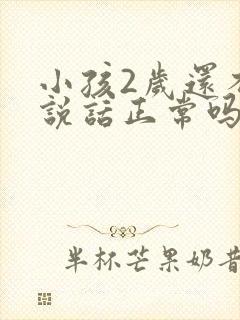 小孩2岁还不会说话正常吗