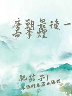 唐朝最后一个皇帝李煜