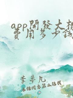 app开发大概费用多少钱