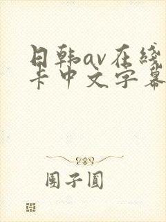 日韩av在线不卡中文字幕