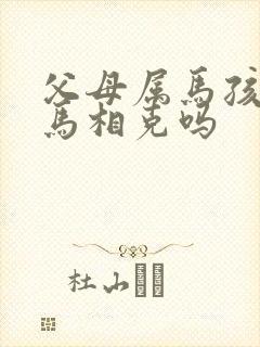 父母属马孩子属马相克吗