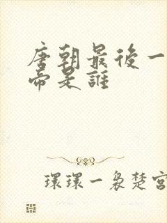 唐朝最后一位皇帝是谁