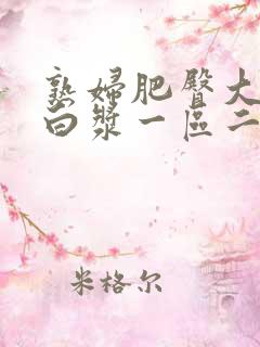 熟妇肥臀大屁股白浆一区二区三区