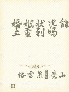 婚姻状况能在网上查到吗