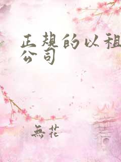 正规的以租代购公司