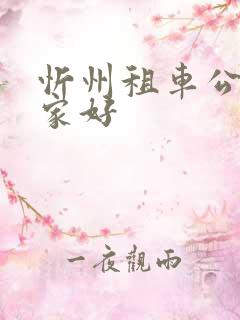 忻州租车公司哪家好