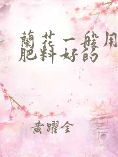 兰花一般用什么肥料好的