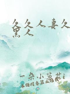 久久人妻久久久黑人