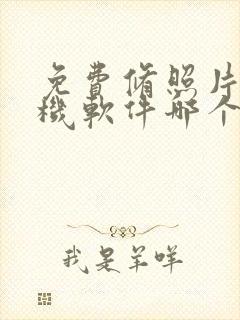 免费修照片的手机软件哪个好用