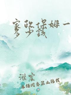 家政保姆一个月多少钱
