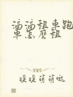 滴滴租车跑网约车怎么租