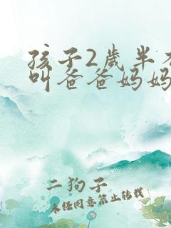 孩子2岁半不会叫爸爸妈妈