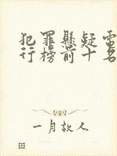 犯罪悬疑电影排行榜前十名