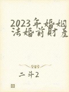2023年婚姻法婚前财产 2023年婚姻法婚前财产
