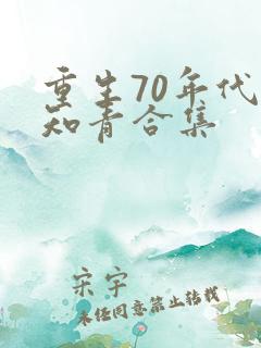 重生70年代当知青合集