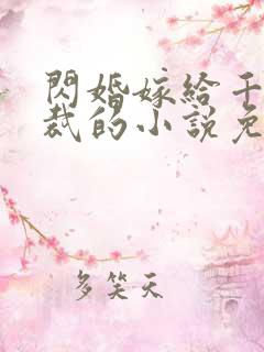 闪婚嫁给千亿总裁的小说免费海彤