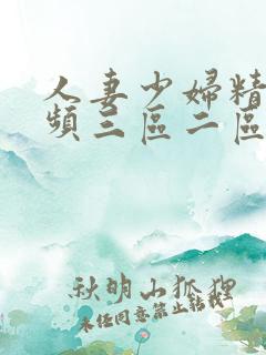 人妻少妇精品视频三区二区