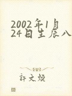 2002年1月24日生辰八字