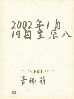 2002年1月19日生辰八字算命