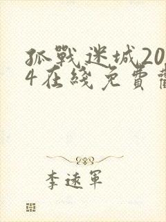 孤战迷城2024在线免费观看