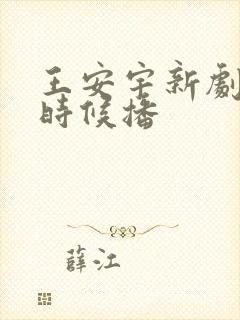 王安宇新剧什么时候播