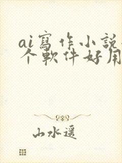 ai写作小说那个软件好用 ai写作小说那个软件好用