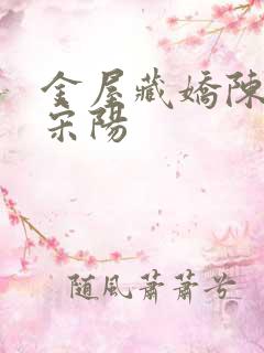 金屋藏娇陈丽娟宋阳
