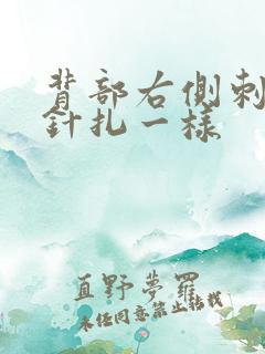 背部右侧刺痛感针扎一样