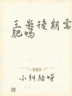 玉米后期需要钾肥吗