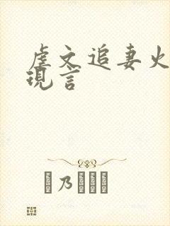虐文追妻火葬场现言
