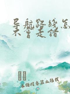 导航路线怎么看不会走错
