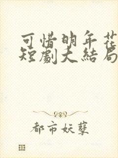 可惜明年花更好短剧大结局