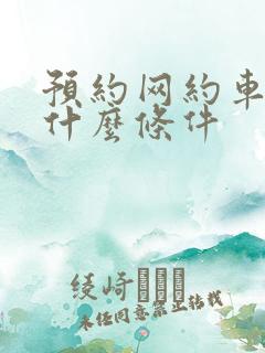 预约网约车需要什么条件