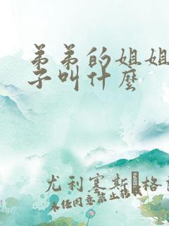 弟弟的姐姐的孩子叫什么