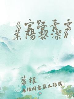 《官路青云天骄叶阳黎洁》