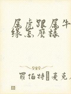 属虎跟属牛的姻缘怎么样