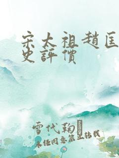 宋太祖赵匡胤历史评价