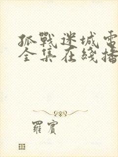 孤战迷城电视剧全集在线播放免费