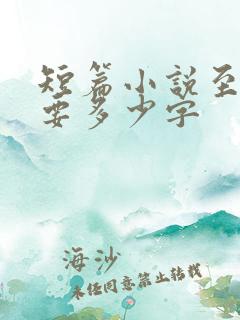 短篇小说至少需要多少字