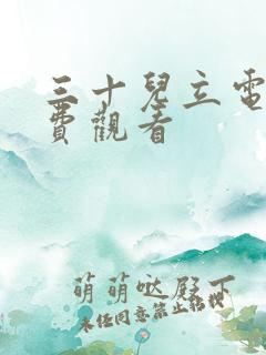三十儿立电影免费观看