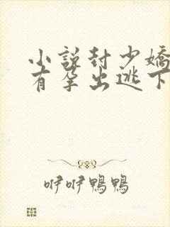 小说封少娇妻,有孕出逃下载